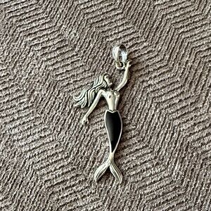 Sterling Silver and Black Onyx Mermaid Pendant - NEW!